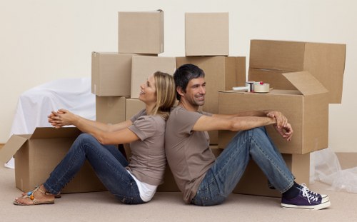 Professional Harringay moving service handling household items with care