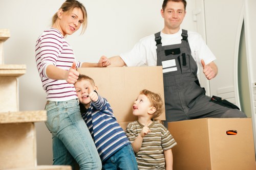Packing fragile items for a move in Harringay